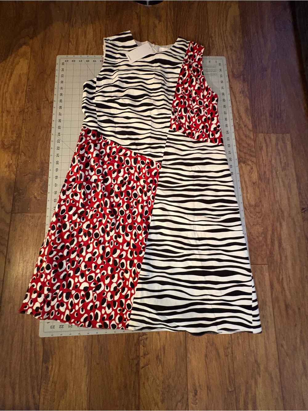 BOSS Women’s Zebra Leopard Print Colorblock Dress Size 12 NWT